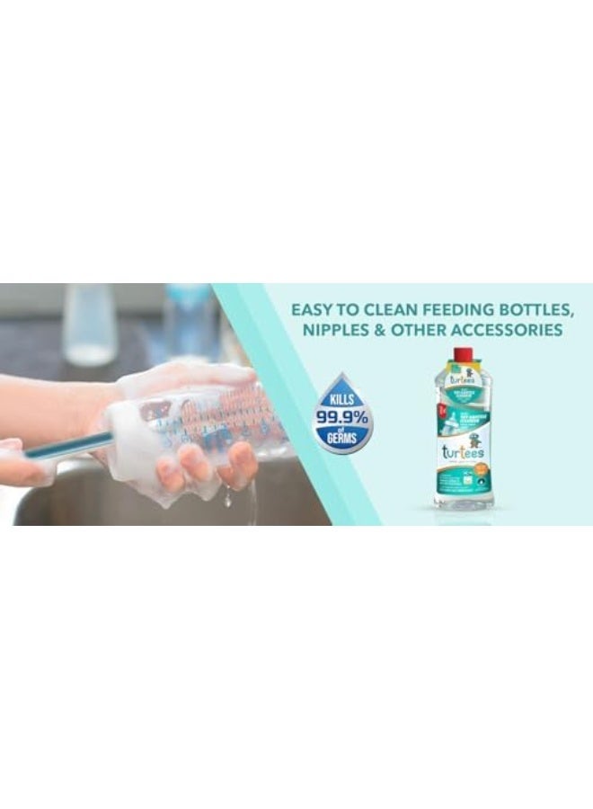 Turtees Baby Toy & Bottle Cleanser 500ml– Safe & Gentle Liquid for Baby Bottles, Nipples, Toys & Feeding Accessories – Removes Milk Residue & Odour - Image 2